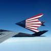 F-117 Nighthawk with USA Flag.