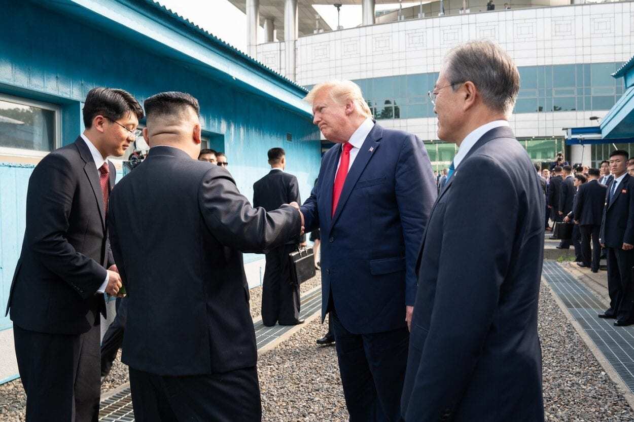 Trump, Kim and Moon at DMZ