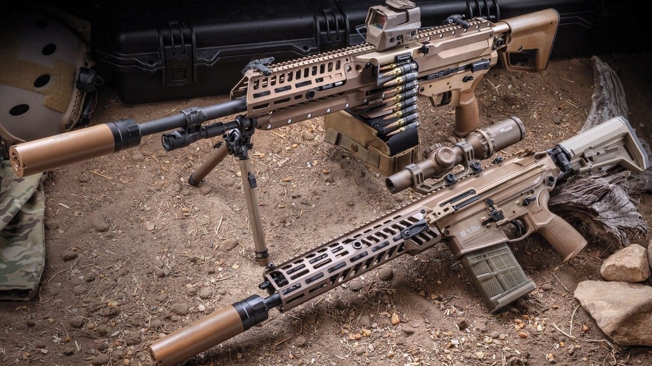 Sig Sauer photo of XM5 and XM250 rifles