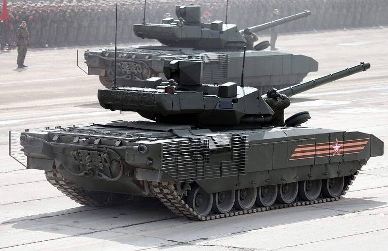 Main battle tank T-14 object 148 on heavy unified tracked platform Armata