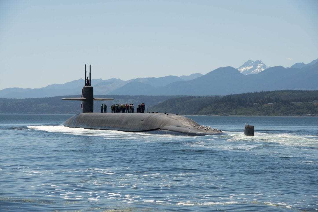 USS Nebraska in transit on the Hood Canal