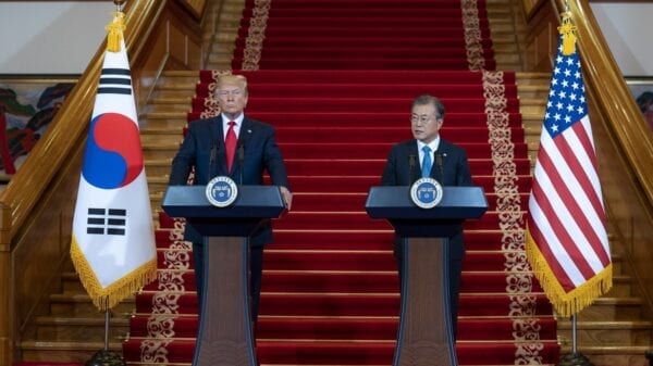 Donald Trump and Moon Jae-In