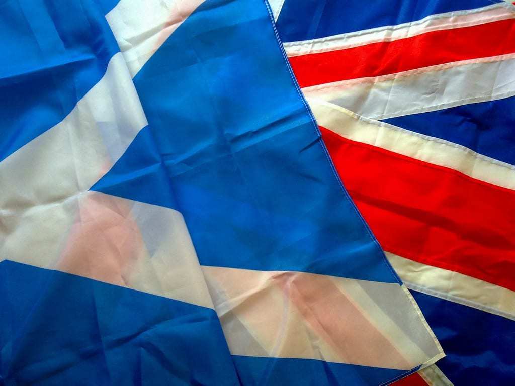 Scotland and UK Flags