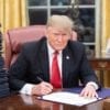 President Trump at his desk