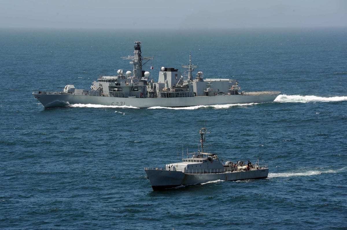 HMS Argyll off Senegal, in 2013