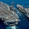 USS Carl Vinson (CVN 70) conducts a replenishment-at-sea with USNS Yukon.