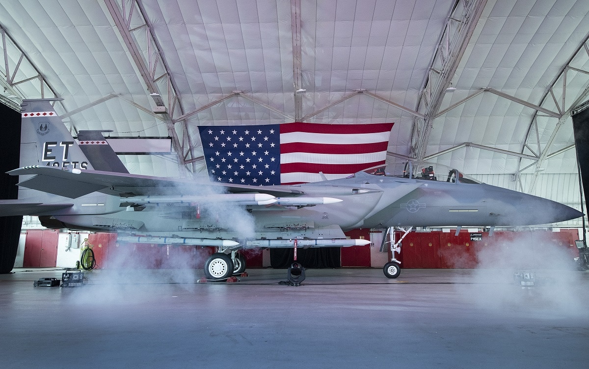 The Air Force’s newest fighter, the F-15EX Eagle II, was revealed and named during a ceremony, April 7, 2021, at Eglin Air Force Base, Fla. The aircraft will be the first Air Force aircraft to be tested and fielded from beginning to end, through combined developmental and operational tests. (U.S. Air Force photo by Samuel King Jr.)