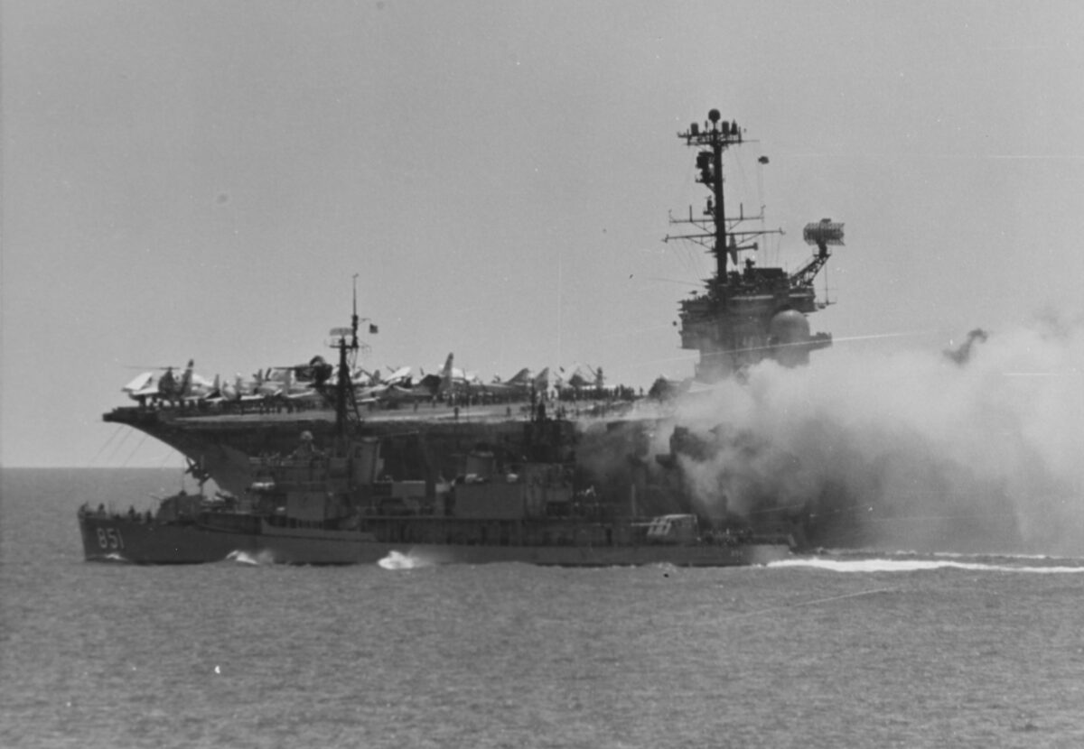 USS Forrestal Fire