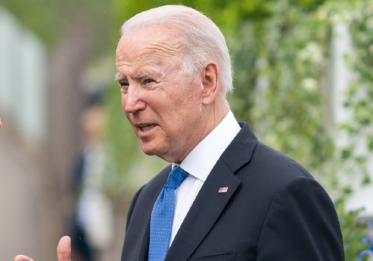 President Joe Biden and French President Emmanuel Macron talk prior to the first session of the G7 Summit on Friday, June 11, 2021, at the Carbis Bay Hotel and Estate in St. Ives, Cornwall, England. (Official White House Photo by Adam Schultz)