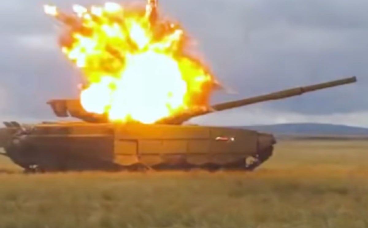 Russian Tank. Screenshot from video. 