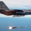 EDWARDS AIR FORCE BASE, Calif. (Jan. 24, 2019) U.S. Navy Lt. Daniel "Crib" Armenteros, piloting an F-35C Lightning II assigned to Naval Air Station China Lake's Air Test and Evaluation Squadron Nine (VX-9), conducts the first live-fire test of an AIM-120 missile released from an operational Joint Strike Fighter. The advanced medium-range air-to-air Missile was released from the aircraft's internal weapons storage bay over a controlled sea test range in the Pacific Ocean as part of efforts by the 412th Test Wing and Joint Operational Test Team at Edwards Air Force Base. (U.S. Air Force photo by Christopher Okula/RELEASED)