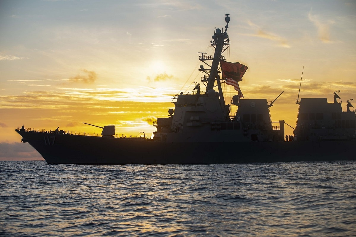 ATLANTIC OCEAN (June 12, 2021) The Arleigh Burke-class guided-missile destroyer USS Paul Ignatius (DDG 117) transits the Atlantic Ocean, June 12, 2021. Paul Ignatius is operating in the Atlantic Ocean in support of U.S. 6th Fleet’s full spectrum of joint and naval operations, often in concert with allied, joint, and interagency, partners, in order to advance U.S. national interests and security and stability in Europe and Africa. (U.S. Navy photo by Mass Communication Specialist 2nd Class Nathan T. Beard) 210612-N-QI061-1430