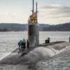 BREMERTON, Wash. (Dec. 15, 2016) - The Seawolf-class fast-attack submarine USS Connecticut (SSN 22) departs Puget Sound Naval Shipyard for sea trials following a maintenance availability. (U.S. Navy photo by Thiep Van Nguyen II/released)