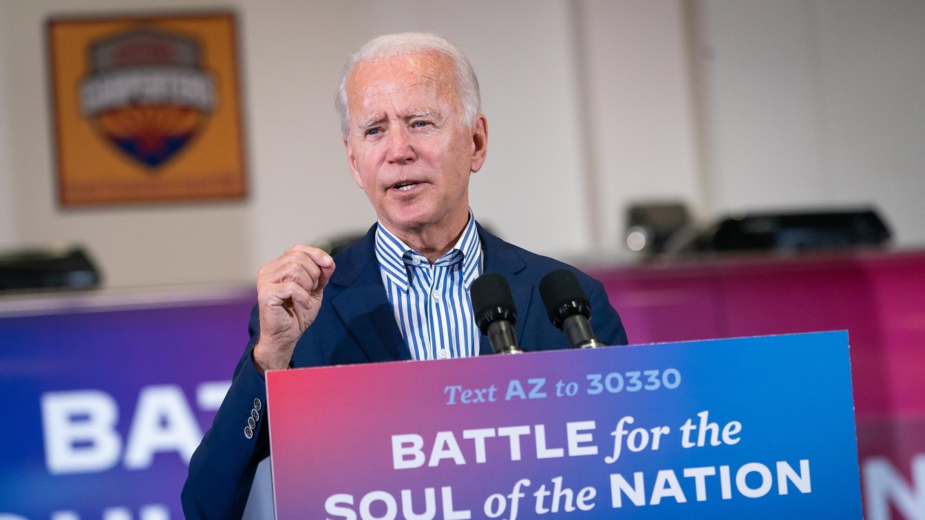 Joe Biden Speaking at Campaign Rally in Arizona in 2020. By Gage Skidmore.