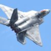 U.S. Air Force Maj. Paul Lopez, F-22 Demo Team commander, performers aerial maneuvers July 14, 2019, at the “Mission Over Malmstrom” open house event on Malmstrom Air Force Base, Mont. The team flies at airshows around the globe, performing maneuvers that demonstrate the capabilities of the fifth-generation fighter aircraft. The two-day event, featured performances by aerial demonstration teams, flyovers, and static displays. (U.S. Air Force photo by Airman 1st Class Jacob M. Thompson)