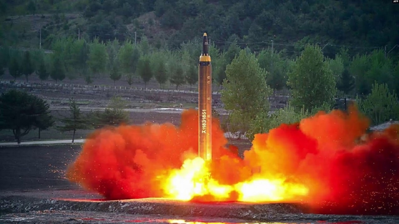 Hwasong-12 IRBM. Image Credit: North Korea State Media.