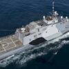The littoral combat ship USS Freedom (LCS 1) is underway conducting sea trials off the coast of Southern California. Freedom, the lead ship of the Freedom variant of LCS, is expected to deploy to Southeast Asia this spring. (U.S. Navy photo by Mass Communication Specialist 1st Class James R. Evans/Released)