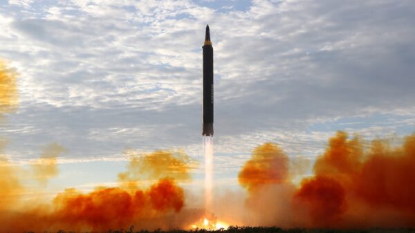 North Korean Test of Hwasong-15 ICBM. Image Credit: Creative Commons.
