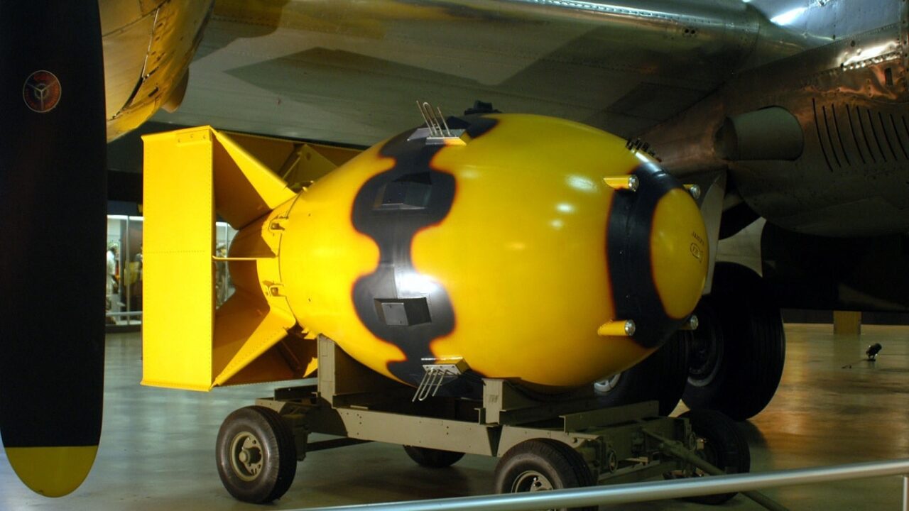 DAYTON, Ohio -- "Fat Man" atomic bomb at the National Museum of the United States Air Force. (U.S. Air Force photo)