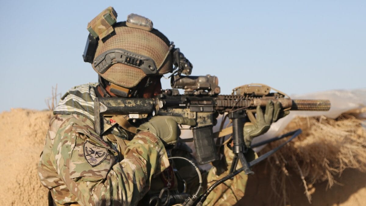 A U.S. Army Special Forces soldier assigned to Combined Joint Special Operations Task Force-Afghanistan provides security during an advising mission in Afghanistan, April 10, 2014. (U.S. Army photo by Spc. Sara Wakai/ Released)
