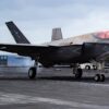 US Navy F-35C on Aircraft Carrier.