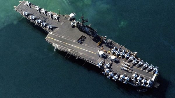 Image of Midway-class aircraft carrier. Image Credit: Creative Commons.