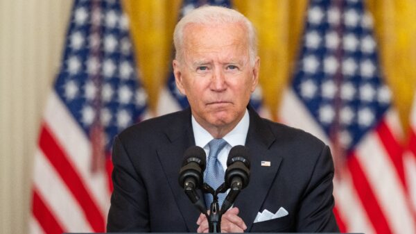 President Joe Biden delivers remarks on the situation in Afghanistan, Monday, August 16, 2021 in the East Room of the White House. (Official White House Photo by Adam Schultz)