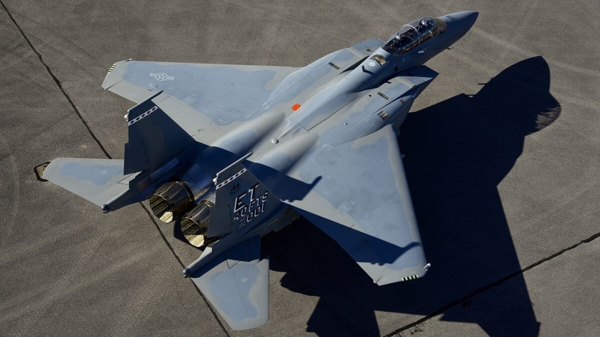 The F-15EX, the Air Force’s newest fighter aircraft, arrives to Eglin Air Force Base, Florida March 11.  The aircraft will be the first Air Force aircraft to be tested and fielded from beginning to end through combined developmental and operational tests.  The 40th Flight Test Squadron and the 85th Test and Evaluation Squadron personnel are responsible for testing the aircraft.  (U.S. Air Force photo/1st Lt. Karissa Rodriguez)