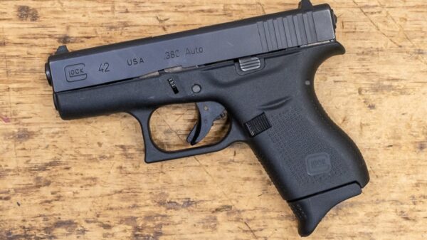 .380 ACP Glock 42. Image Credit: Creative Commons.