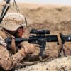 120322-M-PH863-005 U.S. Marine Corps Lance Cpl. Leobardo Nunez provides security during a census patrol through a village near Khan Neshin, Afghanistan, on March 22, 2012. Nunez is an infantry automatic rifleman assigned to Alpha Company, 1st Light Armored Reconnaissance Battalion. DoD photo by Cpl. Alfred V. Lopez, U.S. Air Force. (Released)