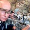 Russian President Putin testing a new sniper rifle. Image Credit: Russian State Media.