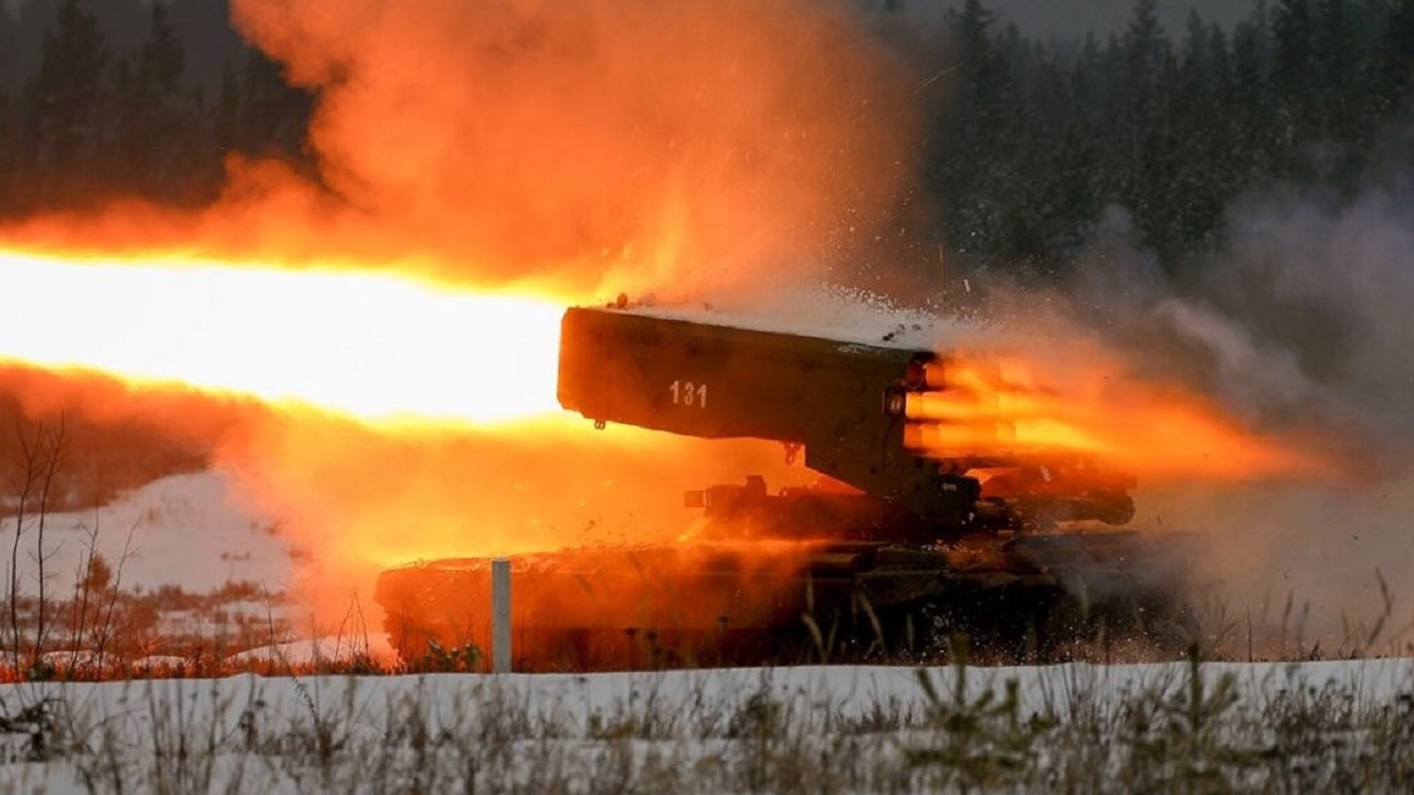 Russian TOS-1 flamethrower weapon. Image Credit: Creative Commons.