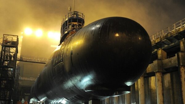 Image of US Navy Attack Submarine in dry dock. Image Credit: Creative Commons.