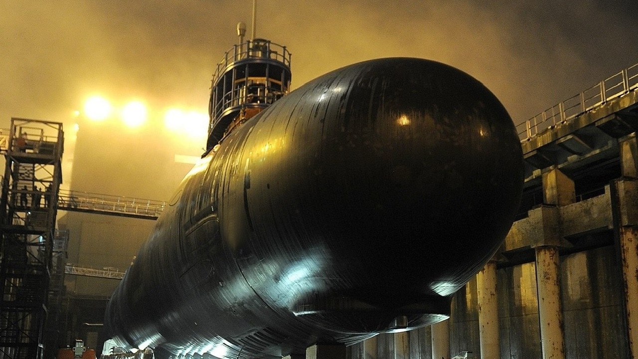 Image of US Navy Attack Submarine in dry dock. Image Credit: Creative Commons.