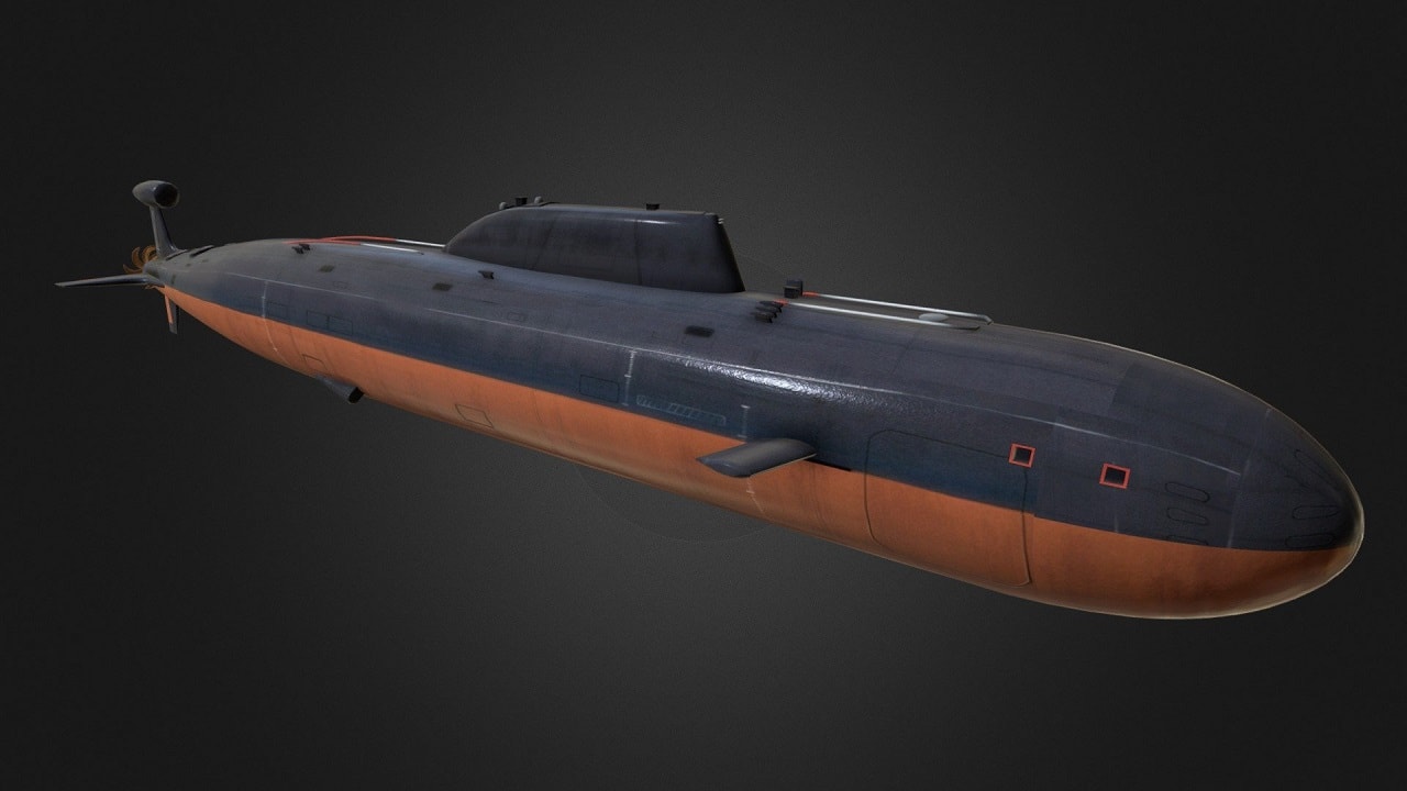 Russian Sierra-class nuclear-powered attack submarine. Artist rendering. Image Credit: Creative Commons.