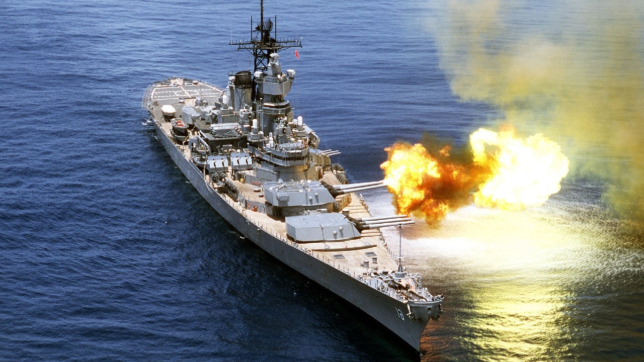 USS Iowa from the Iowa-Class.