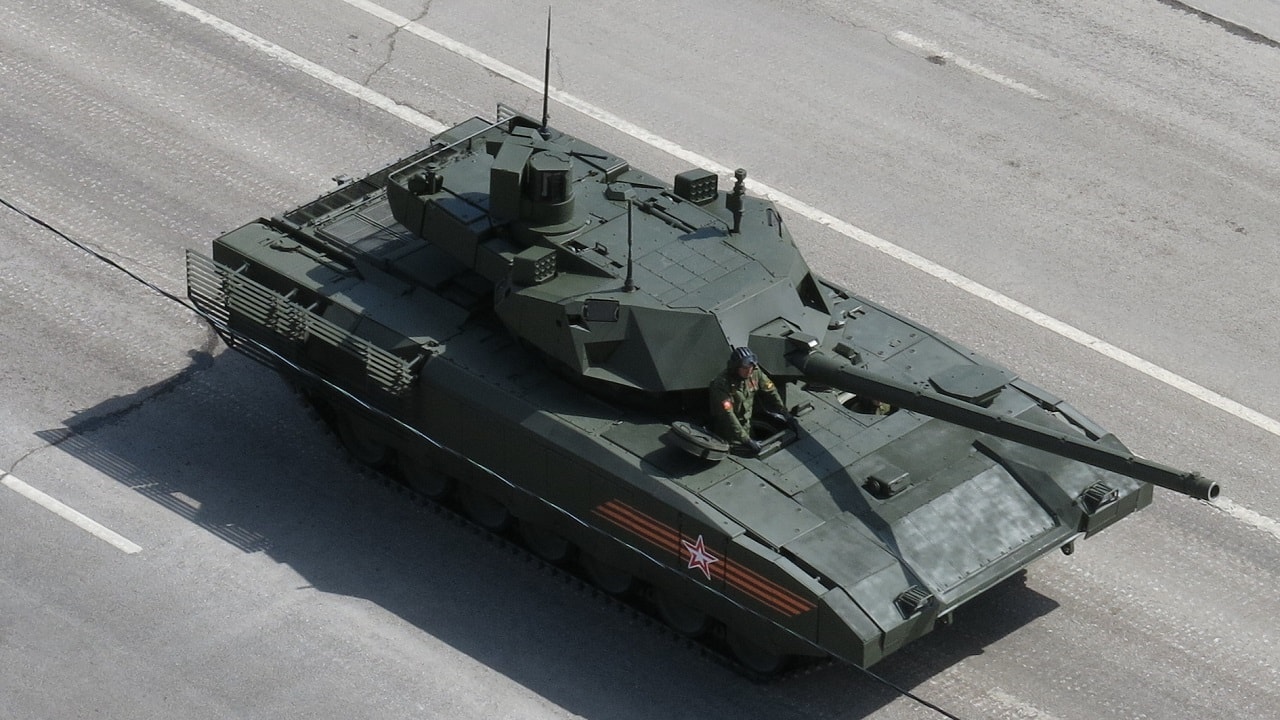 Russian Armata T-14 Tank Prototype from above.