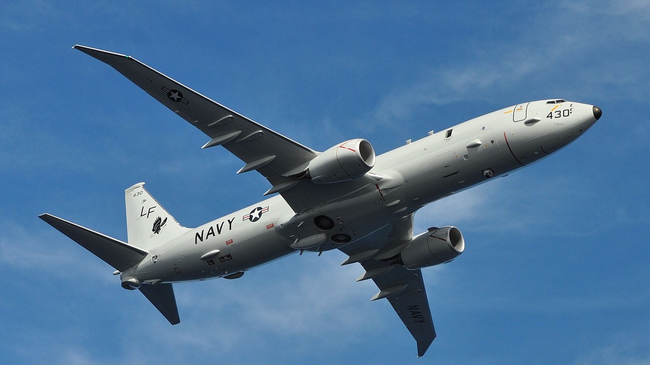 A P-8A Poseidon assigned to Patrol Squadron (VP) 16 is seen in flight over Jacksonville, Fla. (U.S Navy photo by Personnel Specialist 1st Class Anthony Petry)