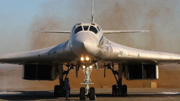 Tu-160 bomber about to take off. Image Credit: TASS.