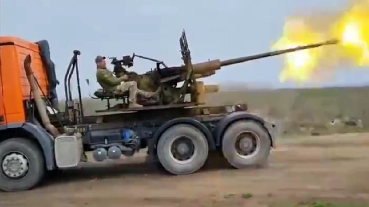 Ukraine AZP S-60 57mm AA gun in Ukraine