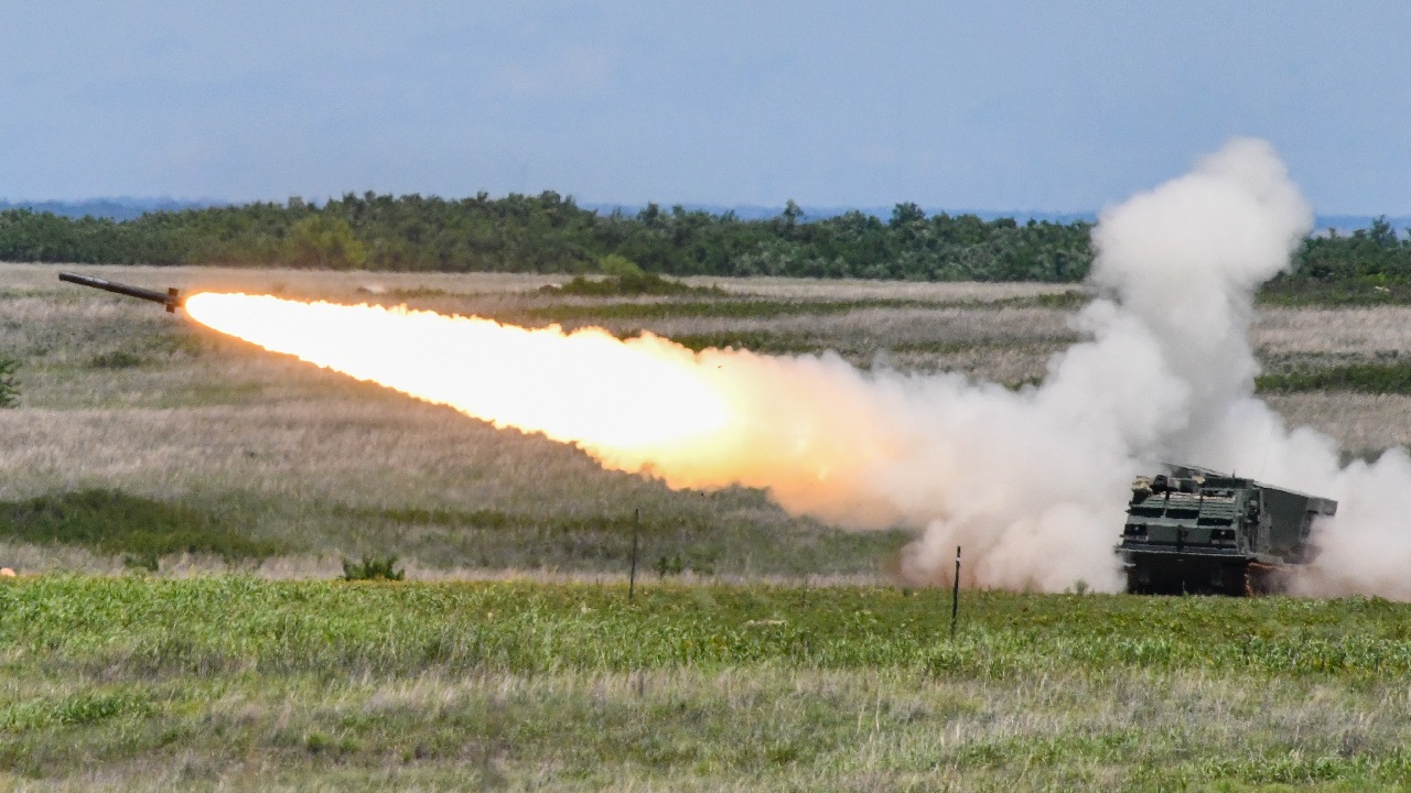M270 MLRS Firing