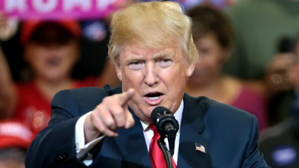 Donald Trump speaking with supporters at a campaign rally at the Phoenix Convention Center in Phoenix, Arizona back in 2016. Credit: Gage Skidmore.