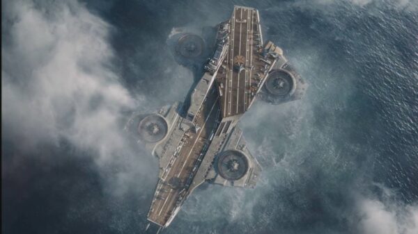 Cutscene from The Avengers of the Shield Helicarrier taking off. Copyright reserved to Marvel and Paramount. Image Credit: YouTube Screenshot.