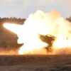 A HIMARS Multiple Launch Rocket System fires during a training session at Camp Blanding Joint Training Center, Fla., March 9, 2012. HIMARS (High Mobility Artillery Rocket System) is the newest asset of the Florida Army National Guard's 3rd Battalion, 116th Field Artillery Regiment.