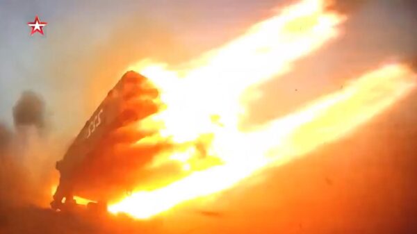 Russian TOS-1 Rocket Artillery. Image Credit: YouTube Screenshot.
