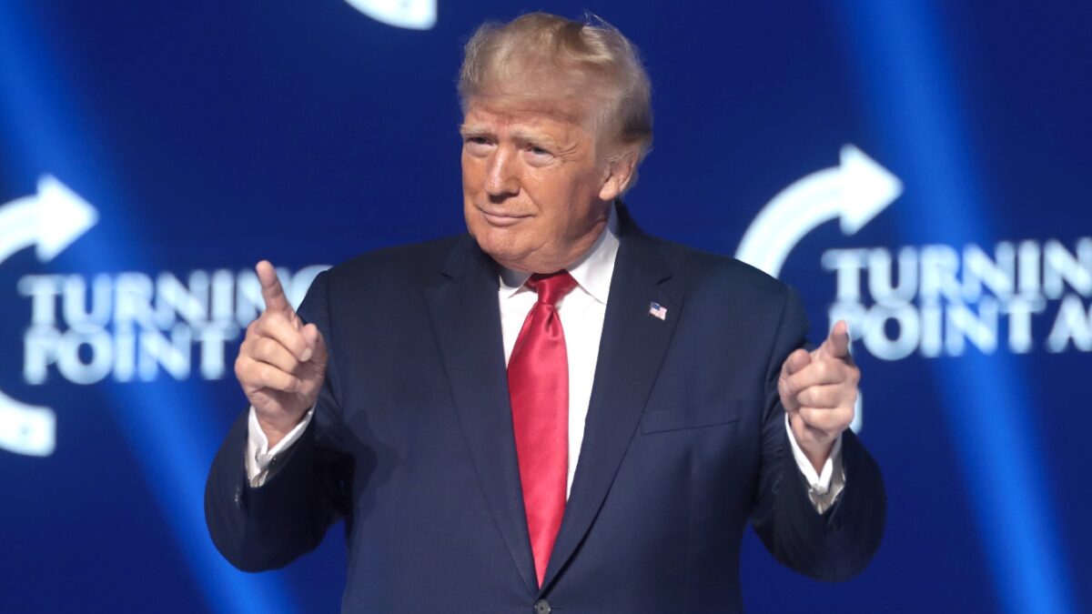 By Gage Skidmore - Former President of the United States Donald Trump speaking with attendees at the 2022 Student Action Summit at the Tampa Convention Center in Tampa, Florida.