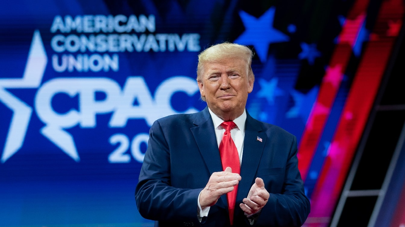 President Donald J. Trump delivers his remarks Saturday, Feb. 29, 2019, during his appearance at the Conservative Political Action Conference (CPAC) at the Gaylord National Resort and Convention Center in Oxon Hill, Md. (Official White House Photo by Tia Dufour)