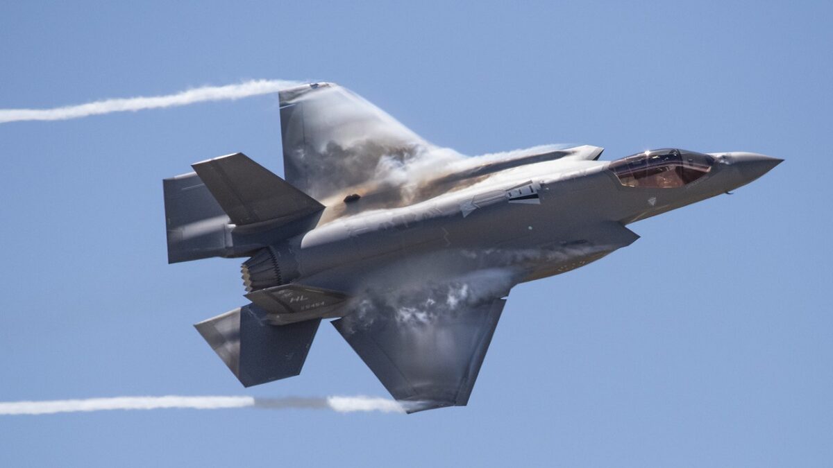 U.S. Air Force Maj. Kristin Wolfe, F-35A Lightning II Demonstration Team commander and pilot, showcases the unique aerial capabilities of the USAFs most advanced 5th generation multi-role stealth fighter, the F-35A, during Wings Over Solano at Travis Air Force Base, California, May 15, 2022. The Wings Over Solano open house and air show provided an opportunity for the local community to interact directly with the base and its Airmen and see capabilities on full display at Travis AFB. (U.S. Air Force photo by Heide Couch)