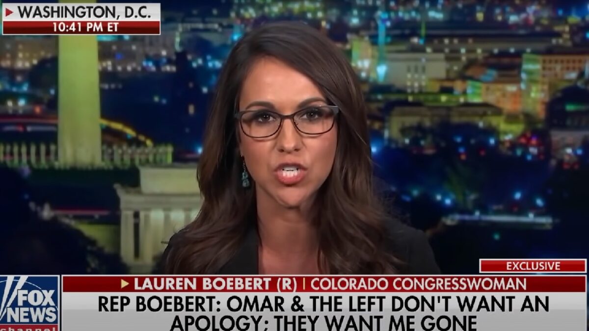 Lauren Boebert on Fox News.  Image Credit: Screenshot. 