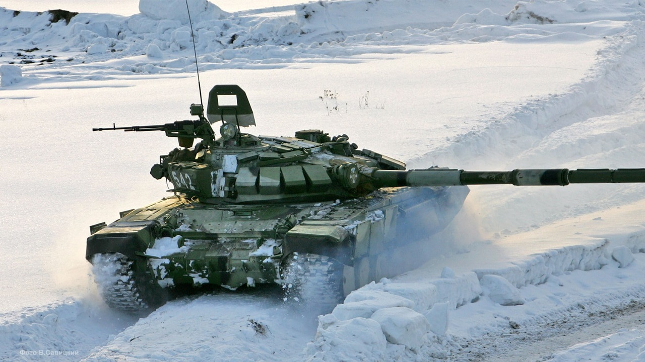 T-90 tank in the snow. Image Credit: Creative Commons.